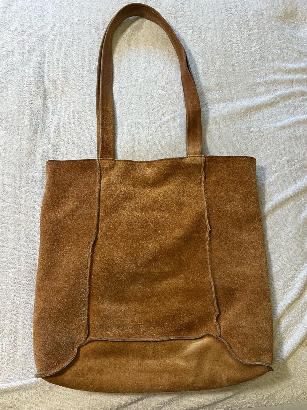 Suede Tote Bag in Tan — Classic Everyday Carry